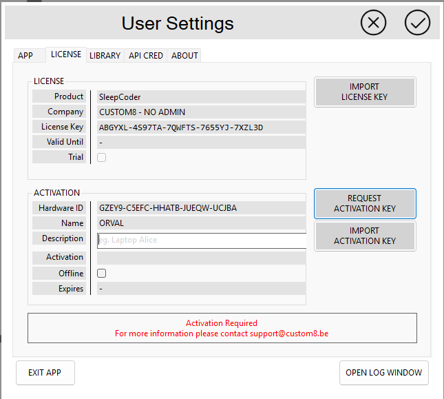 License - Activation